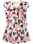 Moschino Heart Print Dress - White