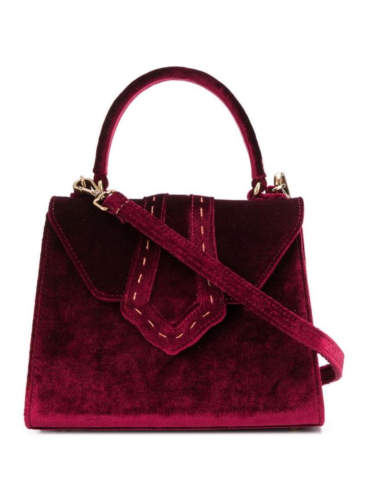 Mehry Mu Velvet Boxy Tote - Red