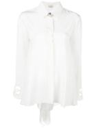 Fendi Bow Tie Back Blouse, Women's, Size: 44, White, Silk/polyamide/polyester/viscose