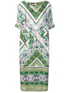 Ermanno Gallamini Printed Oversized Maxi Dress - Green