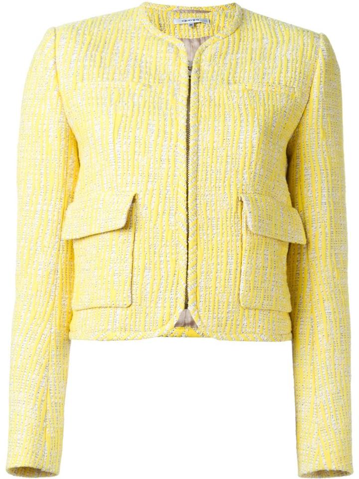 Carven Patch Pocket Tweed Jacket