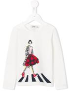 Junior Gaultier Girl Print T-shirt, Size: 12 Yrs, White