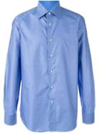 Brioni Classic Shirt, Men's, Size: 39, Blue, Cotton