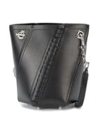 Proenza Schouler Black Hex Mini Leather Bucket Bag