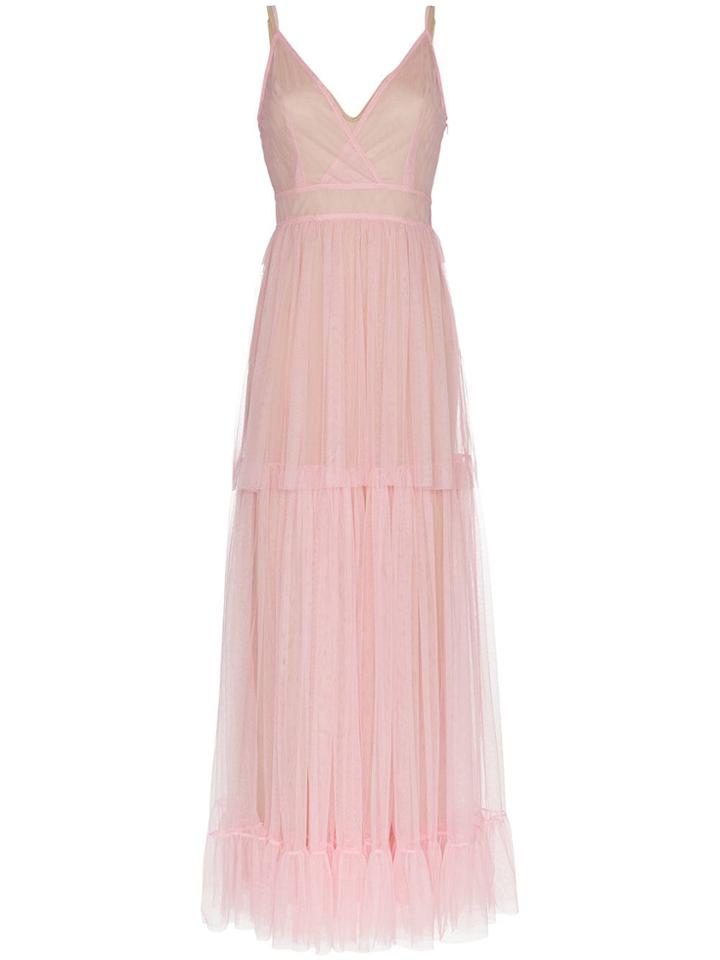 Staud Mandy Tulle Maxi Dress - Pink