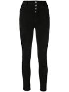 Unravel Project Skinny Suede Jeans - Black