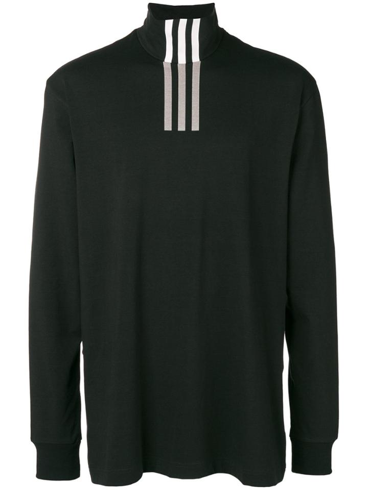 Y-3 Stripe-detail Turtleneck Sweater - Black