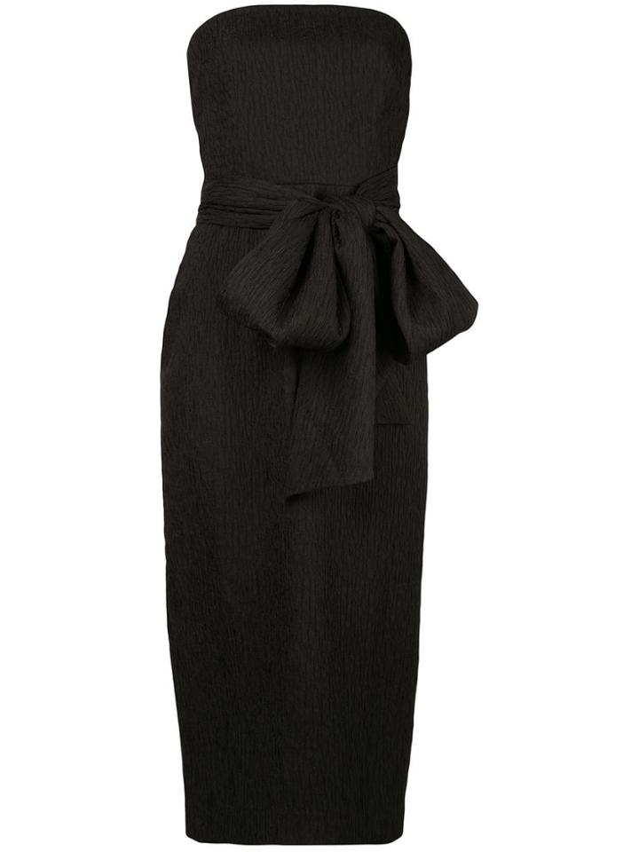 Rebecca Vallance Harlow Bow-detail Dress - Black