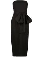 Rebecca Vallance Harlow Bow-detail Dress - Black