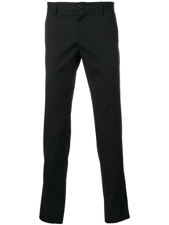 Dolce & Gabbana Trousers With Tuxedo Details - Black