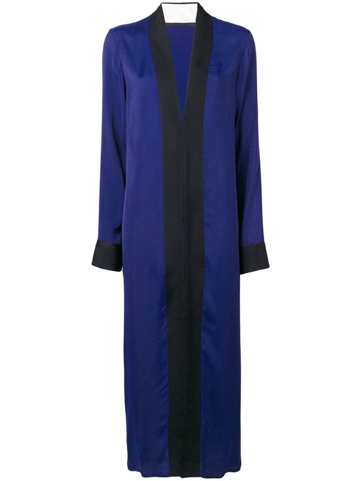 Haider Ackermann Black Panelled Maxi Dress - Blue