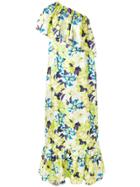 Msgm Floral-print One-shoulder Dress - Multicolour