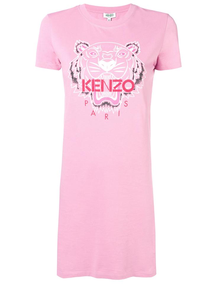 Kenzo Tiger T-shirt Dress - Pink & Purple