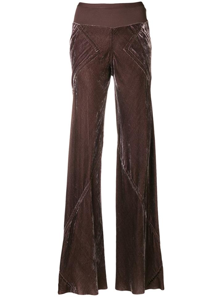 Rick Owens Flared Trousers - Pink & Purple