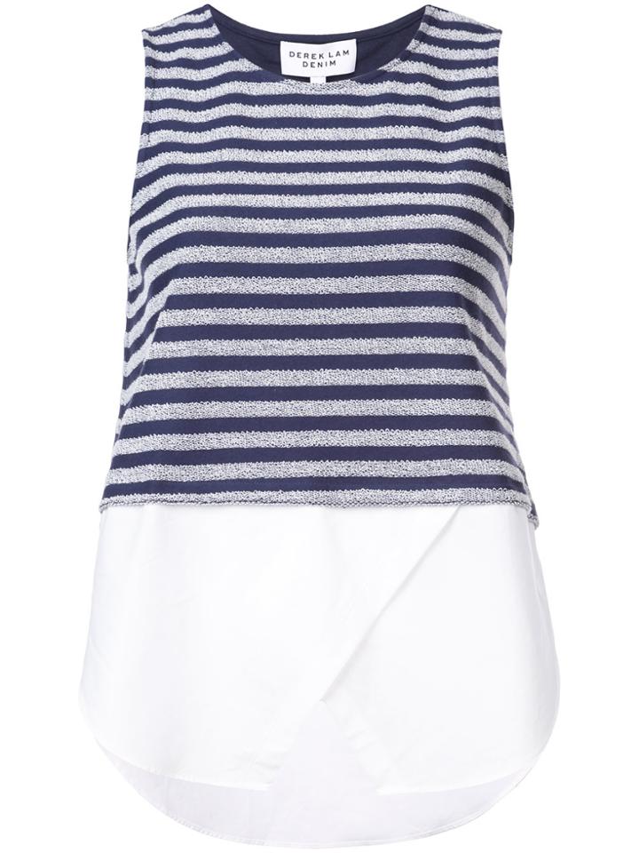 Derek Lam 10 Crosby Sleeveless Faux 2-in-1 Top - White