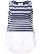 Derek Lam 10 Crosby Sleeveless Faux 2-in-1 Top - White