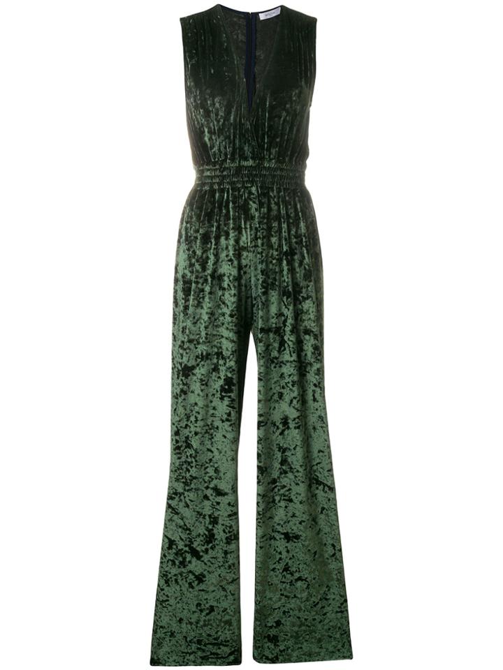 Roseanna Crushed Velvet Jumpsuit - Green
