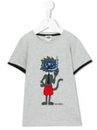 Karl Lagerfeld Kids - Scuba Cat T-shirt - Kids - Cotton - 8 Yrs, Grey