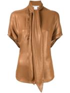 Agnona Pussy Bow Blouse - Brown