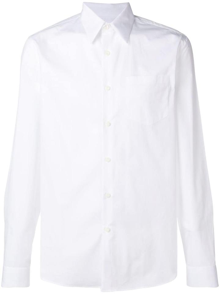 Prada Long-sleeve Poplin Shirt - White