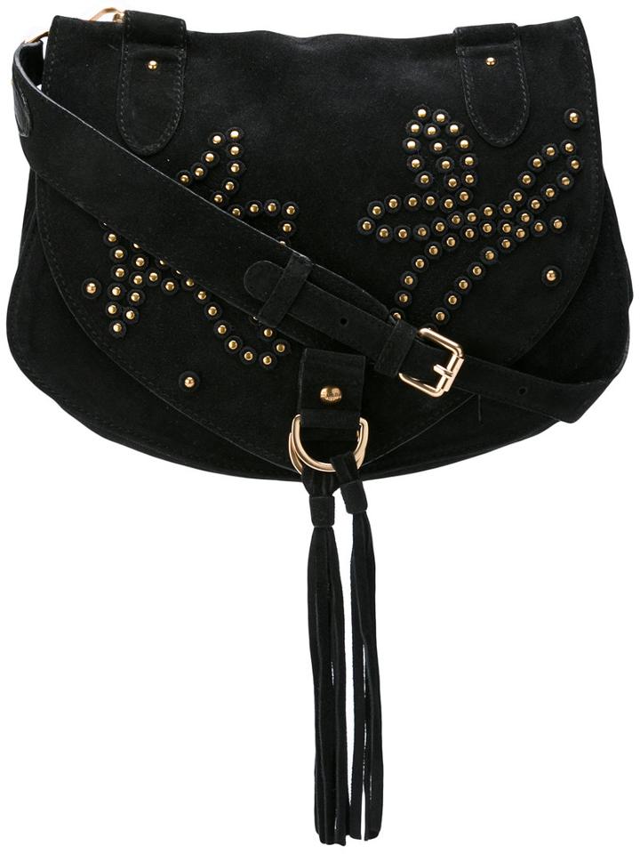 See By Chloé - Stud Embellished 'collins' Bag - Women - Suede - One Size, Black, Suede