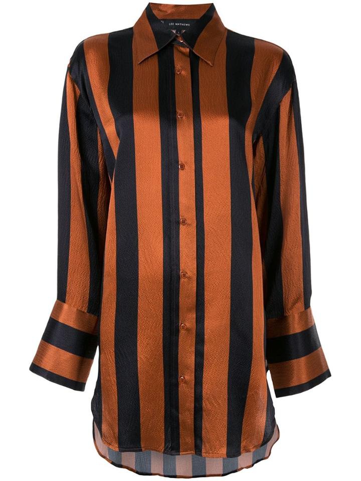 Lee Mathews Ingrid Silk Shirt - Brown