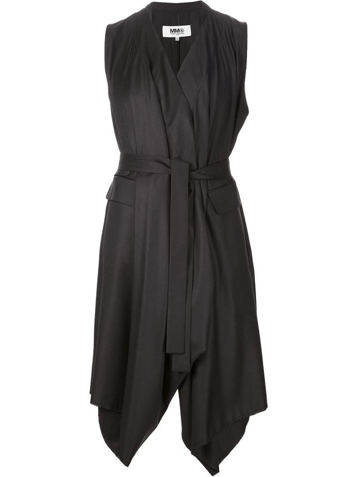 Mm6 Maison Margiela Asymmetric Sleeveless Coat