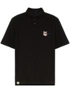 Maison Kitsuné X Ader Error Fox Embroidered Cotton Polo Shirt - Black