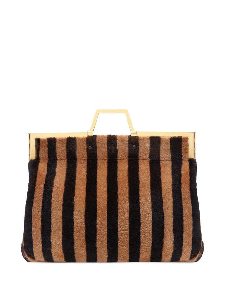 Fendi Large Shopper Tote - Brown