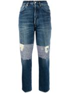 Golden Goose High Rise Patch Detail Jeans - Blue