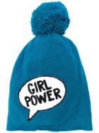 Ultràchic Girl Power Pom-pom Hat - Blue
