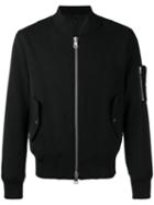 Ami Alexandre Mattiussi - Zipped Bomber Jacket - Men - Cotton/virgin Wool - M, Black, Cotton/virgin Wool