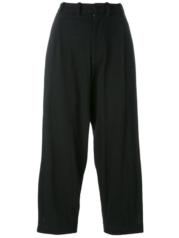 Yohji Yamamoto Cropped Pants, Women's, Size: 2, Black, Cotton