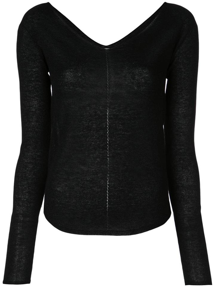 Lemaire Boat Neck Blouse - Black
