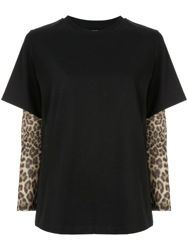 Goen.j Mesh Sleeves T-shirt - Black