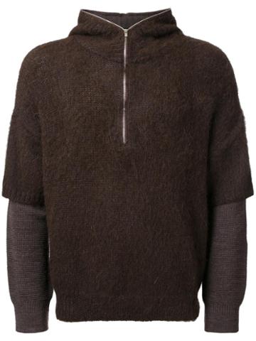 Ones Stroke Hooded Jumper, Men's, Size: Small, Brown, Alpaca