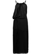 Lost & Found Ria Dunn Ruché Detail Halterneck Dress - Black
