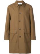 Closed Single-breasted Coat - Brown