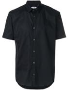 Les Hommes Urban Mesh Pocket Shirt - Black