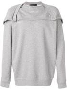 Y / Project Folded Neck Sweatshirt - Grey