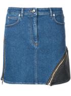 Sonia Rykiel Zip Panel Denim Skirt - Blue