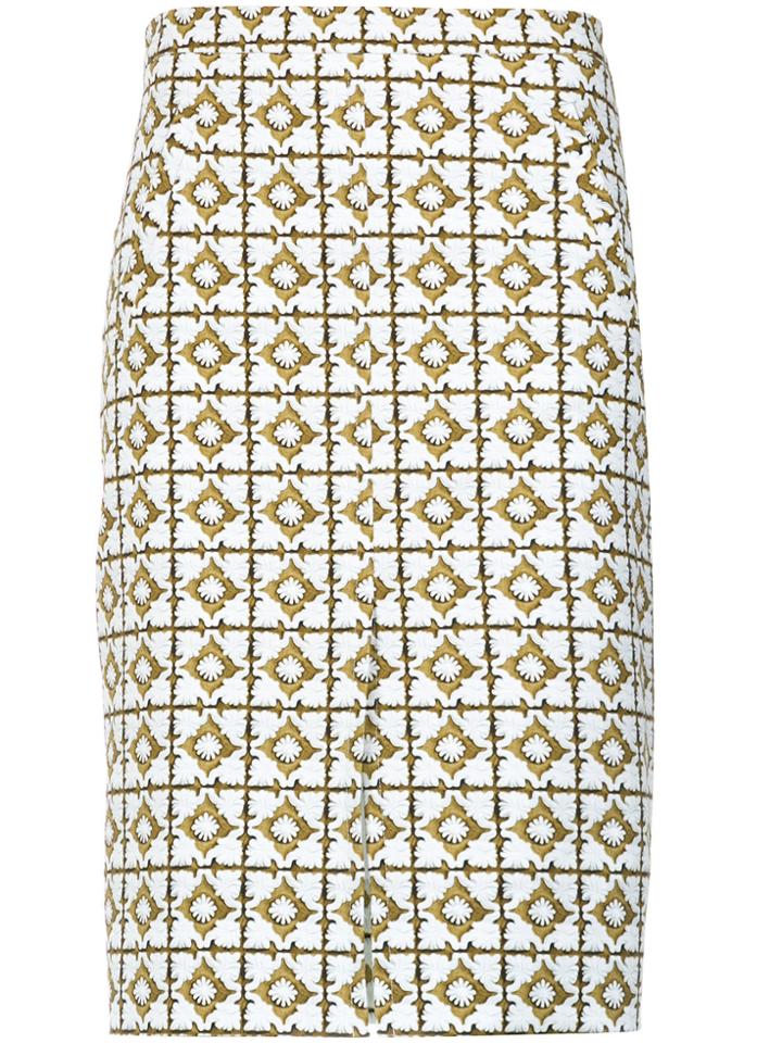 Andrea Marques Tile Print Pencil Skirt - Unavailable