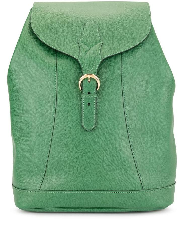 Hermès Pre-owned Logos Backpack Bag - Green