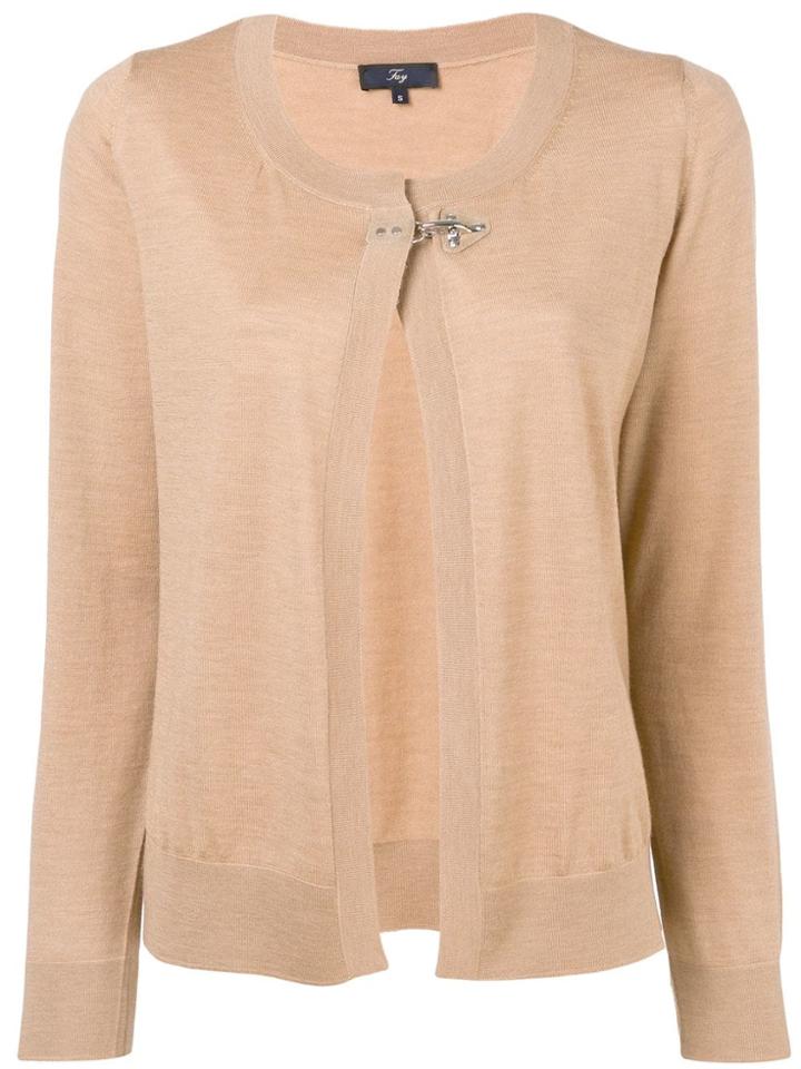 Fay Hook Fastening Cardigan - Neutrals