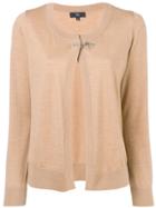 Fay Hook Fastening Cardigan - Neutrals