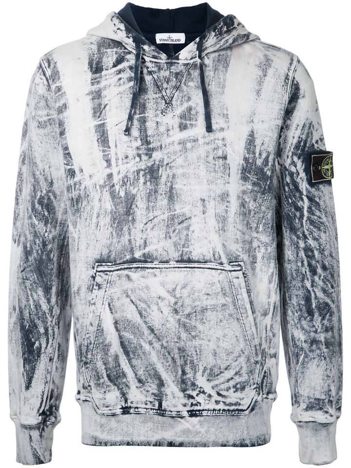 Stone Island - Kangaroo Pocket Hoodie - Men - Cotton - L, Blue, Cotton