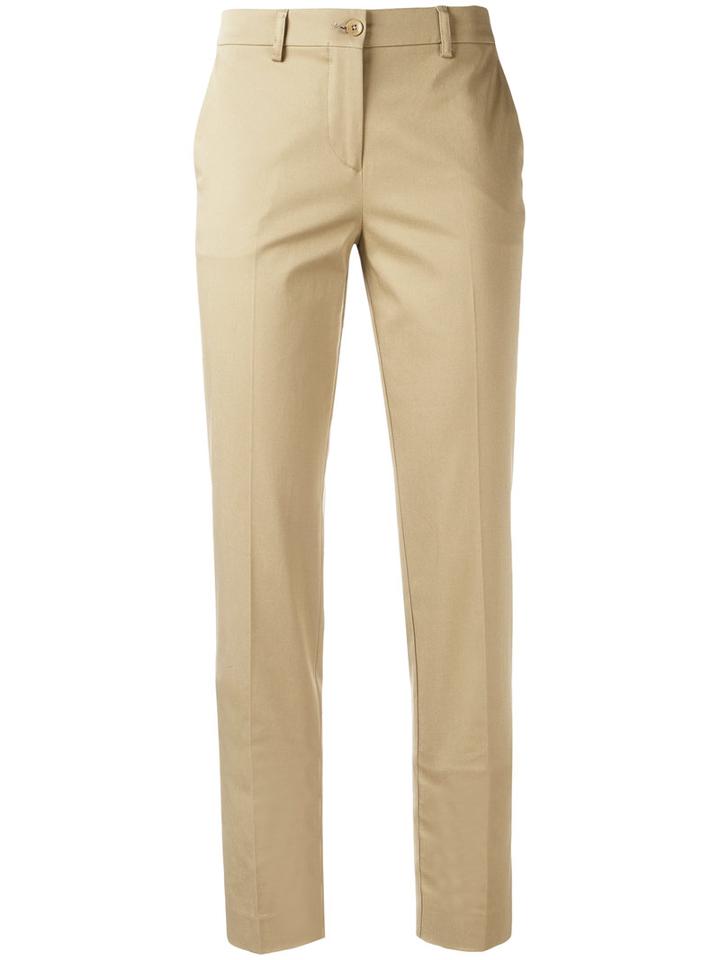 Etro Slim-fit Trousers, Women's, Size: 46, Nude/neutrals, Cotton/spandex/elastane