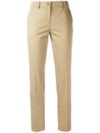 Etro Slim-fit Trousers, Women's, Size: 46, Nude/neutrals, Cotton/spandex/elastane