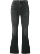 Current/elliott The High Waist Kick Jeans - Black