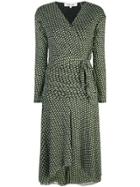 Diane Von Furstenberg Geometric Patterned Wrap Dress - Green